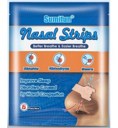 Sumifun Пластыри-полоски для носа Nasal Strips от ринита и храпа. 6шт.
